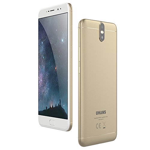 UHANS MAX 2 Smartphone 6,44 Zoll FHD Android 7.0, Octa-Core 4GB RAM + 64GB ROM 13.0MP + 2MP RÃ¼ckfahrkamera + 13.0MP + 2MP Frontkamera 4300mAh Akku Fingerabdruckerkennung, Dual SIM Ohne Vertrag