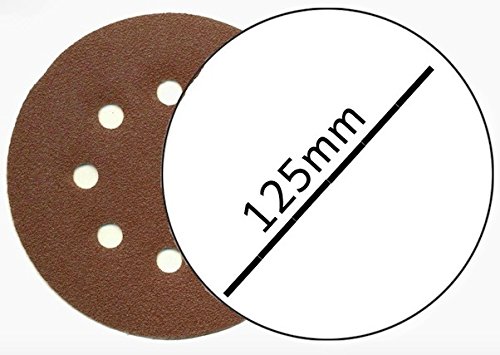 60 Stück Klett-Schleifscheiben Ø 125 mm Sortiment: Körnung je 10 x 40/60/80/120/180/240 für Exzenter-Schleifer 8 Loch Scheiben Klett Schleifpapier - 3