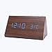 Produktbild Wecker Digitale Voice Wecker Led Dreieck Holz Thermometer , Brown