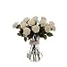 Produktbild SKY-II 10 Stück Seide künstliche Rose Blumen, Weiß Rosen, Home Dekor für Hochzeit Geburtstag Party Bridal Bouquet Blume