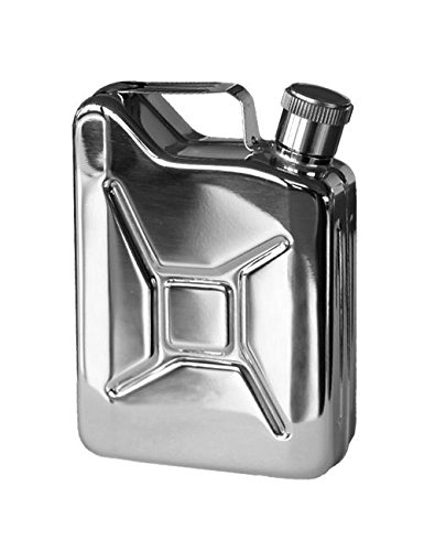 Preisvergleich Produktbild Flasche Benzinkanister Camping Zubehör silber 10x7x3cm