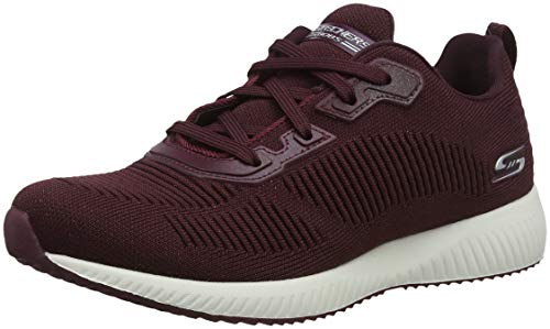 Skechers Bobs Squad-Total Glam, Zapatillas para Mujer, Rojo Burgundy, 37 EU