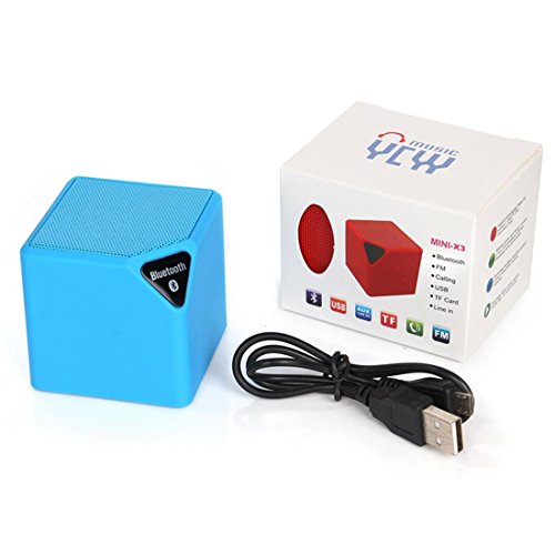 H&M MINI Wireless Bluetooth Lautsprecher Lautsprecher mit TF Card Slot und LED blinkt, UnterstÃ¼tzung fÃ¼r Bluetooth 3.0 und TF Karte Wiedergabe , blue