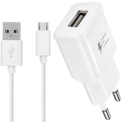 1x Original Lanboo® Fast Schnell Quick AC Reise Haus Netzteil (2 Ampere - 2000 mAh) Ladestecker Wandstecker Lade-Adapter Charger + 1x Micro USB Kabel (1M) Ladekabel Datenkabel Verbindungskabel für Android, Samsung Galaxy S5, S6, S7, Edge, Acer, Asus, Blackberry, HTC, Haier, Huawei, Google, LG, Microsoft, Motorola, Nokia, Sony, ZTE, WIKO