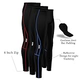 FDX Mens Compression Cycling Tights Padded Cycle Leggings Trouser Long Pants