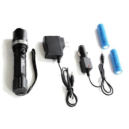 Polizei Swat Led Cree Taschenlampe Zoom 1000 Meter Leuchtweite inkl.2x PowerAkku - 7