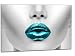 Produktbild kunst-discounter Leinwandbild auf Keilrahmen A05220 SEXY Lips Lady TÜRKIS Deko 60 x 40 cm