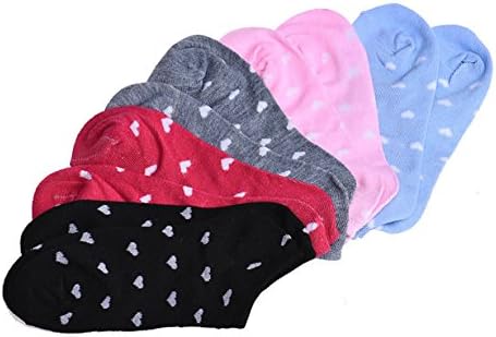 yuyuVIP 5 Pairs Womens Girls Sports Casual Socks Low Cut Slippers Short Ankle Socks Wine Socks Comfortable Cotton Sock (mixing)