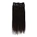 SUNMAY Remy Clip in Human Hair Extensions - Full Head of 20" inch human hair -High Quality Remy Hair (#2 Darkest Brown)MDN-20-2