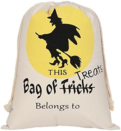 Youngnet Trick or Treat Halloween Drawstring Candy Bag Rucksack Bundle Pocket (C)