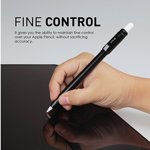 Ztylus Slim Apple Pencil Metal Case: Retractable Tip Protection, Aircraft Grade Aluminum, Built-in Clip, Cap Holder for iPad Pro Apple Pencil (Black) - 5