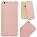 Produktbild CE-Link für iPhone 6 / iPhone 6s Hülle Vollschutz Schale Ultradünne Etui Weich Silikon Schutzhülle Handyhülle Anti-Scratch TPU Backcover + Ultra Weiche Plastik PC Front Full Body Protective Case Clear Cover Silicone Bumper - Rose Gold + 1 x Panzerglas