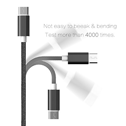 MaxiRel Type C USB Kabel Aluminum Typ C Kabel – Samsung Galaxy S8 Google Nexus 5X Nexus 6P Pixel XL OnePlus 2 3 Lumia 950 950XL Huawei P10 -1M / 3.3ft Nylon Schwarz - 5