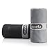 Price comparison product image Runetz - 2pc Soft Microfiber Athletic Towel, Super Absorbent & Quick Drying Lightweight for Gym, Sport, Travel - Large/Small - Black-Gray