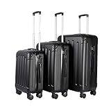 lidl kindertrolley Farbe: Champagner 3er Kofferset Trolley  Koffer Set Hartschalenkoffer  Reisekoffer Gepäck  Hartschalen Rollkoffer Schwarz