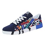 Tipo de tacón: Mini tacón Zapatillas de Deportivos de Running para Hombre Casual Lona Párrafo Basico Fondo Plano Outdoor Calzado Asfalto Sneakers Ligero y Comodo Atletismo Calzado Net para Estudiante Volar Zapatos riou