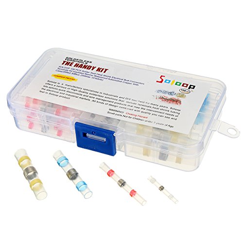 Soloop 100tlg Lötverbinder Sortiment Schrumpfverbinder Stoßverbinder Quetschverbinder Kabelverbinder Set - 3