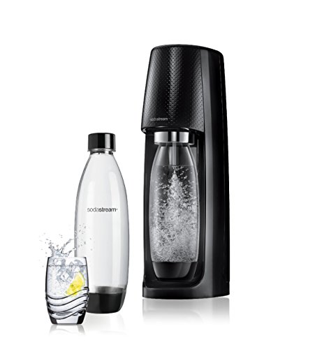 SodaStream Easy Wassersprudler zum Sprudeln von Leitungswasser, macht aus Leitungswasser Sprudelwasser – ohne schleppen. mit 1 Zylinder und 1L PET Flasche (BPA frei); Farbe: schwarz - 3
