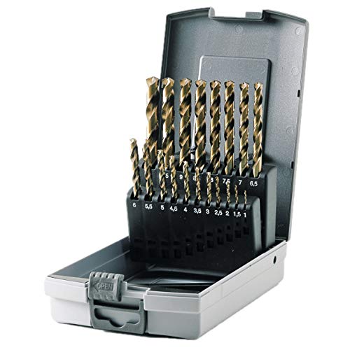 Krino 01155301 Juego 19 piezas Brocas rettificate Cobalto Para Acero Inoxidable