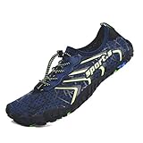  SANMIO Sommer Badeschuhe Wasserschuhe Aquaschuhe Strandschuhe Schnell Trocknend Wasser Surfschuhe Schwimmen Sportschuhe für Damen Herren Kinder,Blau,43 EU