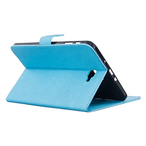 Samsung Galaxy Tab A 10.1″ T580 Hülle, COLJOY Samsung Galaxy Tab A 10.1″ SM-T580 T585 Kunstledertasche PU Schutzhülle Tasche Leder Brieftasche Hülle Case Cover mit praktischer Ständerfunktion und Auto Sleep / Wake Up Funktion, BF-Hellblau - 5