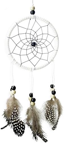 Zdreamer Dream Catcher Net, Spotted Feather Style, Traditional Handmade Ornament Crafts Decorative Pendants Wall Hanging, For Car SUV Home Decoration Accessories