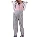 DEHANG Women Maternity Suspender Pants Bib with Pockets Size M - Grey