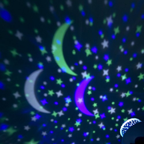 B-right® 360 Grad drehbaren 6-Modus-Projektor-Licht LED Sternenhimmel-Projektor, Nachtlicht Lamp für Kinder, Baby, Weihnachtsgeschenke, USB / batteriebetrieben - 7