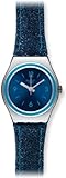 Swatch Damen Armbanduhr DENIM GIRL Analog Quarz Leder YSS278