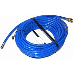 Flexible de nettoyage de canalisation Pour nettoyeur à haute pression Kränzle 20 m Filetage extérieur M22 x 1,5 Bleu 3 jets arrière 1 jet avant