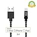 Produktbild iPhone Ladekabel/Datenkabel, Kinps[Apple MFi Zertifiziert] 3m Extralang 8 Nylon-Umwickeltes Lightning auf USB Kabel für iphone 7/7 Plus/6/6 Plus/5s/5c/5,iPad,iPad mini/Air.(Schwarz)
