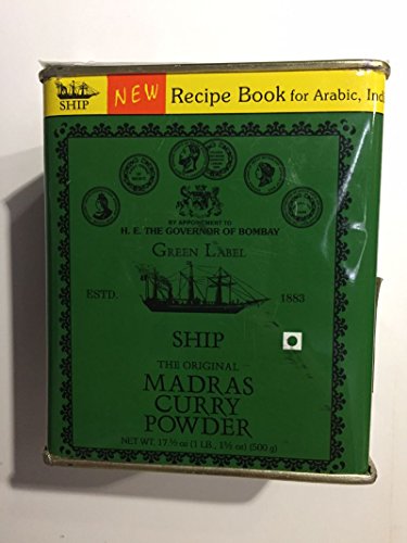 Preisvergleich Produktbild The Original Madras Curry Powder 500 Gramm inkl Kochrezept Heft grüne Dose