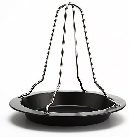 KALREDE Chicken Roaster Stand - Vertical Chicken Roaster Rack Made of Carbon Steel Non-Stick for BBQ or Oven,Black