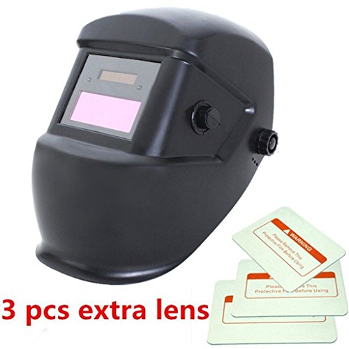 Generic Automatik Schweißhelm Solar Verdunkelung Tig Mig Schweißer Maske , UV / IR-Schutz – Mattschwarz - 3