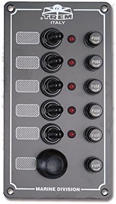 Electric Panel Series Marine with switches Ponds + Button Trumpet and Indicator Lights