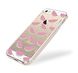 Funda para iPhone 5, iPhone 5s, ruirs Nice Fashion diseño creativo Skin de silicona TPU para iPhone 5/5S (Sandía)
