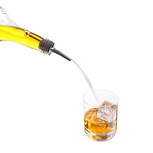 Zilong Flaschenausgießer, Weinausgießer, Ausgießer Öl, Ausgießer aus Edelstahl mit Silikonkautschuk, Perfekt für Flaschen vom Kleinkaliber im Bar, Pub, Bistro, Zuhause 12 Stück - 3