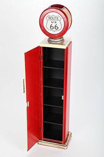 point-home CD-Schrank, Retrolook „Zapfsäule“ mit Licht - 4