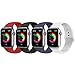 Produktbild Tervoka Ersatz Armbänder für Apple Watch Armband 44mm 42mm, Weiche Silikon Ersatz Armbänder für iWatch Armband Series 4/3/2/1, M/L, 4Pack A