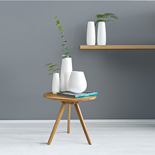 ASA Ease Vase, Raumdekoration, Blumenvase, Keramik, Weiß, H 18 cm, 91033005 - 3