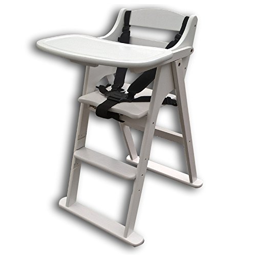 Safetots Folding Wooden Putaway High Chair White