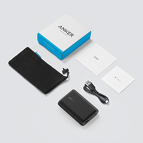 Anker PowerCore 10000 mAh - Bater  a externa Power Bank  Cargador port  til  extra compacto  Negro
