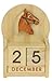Produktbild Pferd : Ewiger Kalender : handgefertigte Holz: Größe 10.5x7x3.5cm : Top- Weihnachtsgeschenk- Idee: Traditionelles Weihnachtsgeschenk für Kinder, Jungen, Mädchen, Ihn, Sie & Liebend Spaß Erwachsene! : 50+ Garten-Vogel , Tier & Transport Designs