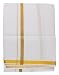 Cotton Dhothi Thin GOLD Jari (White) 2.00 MT RS.360.00