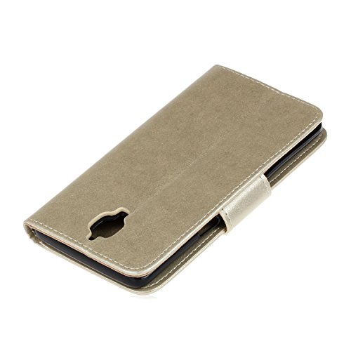 OnePlus 3 / OnePlus 3T Hülle,Cozy Hut ® Schmetterling Series Book Type Slim Fit Soft Silikon Magnetverschluss Schutzhülle PU Leder Hülle Flip Wallet Case Kunst leder Tasche Cover mit Standfunktion und Kartenfächer für OnePlus 3 / OnePlus 3T – golden - 6