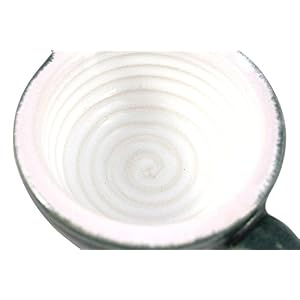 korium Shaving Scuttle White 'n Green - handmade ceramics - Image 6