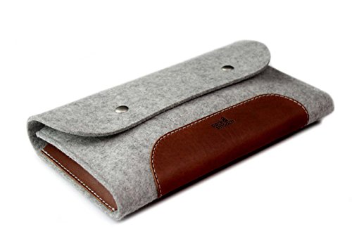 Pack   Smooch Cable Bag  Schutzh  lle f  r Ladekabel  Filz  Grau