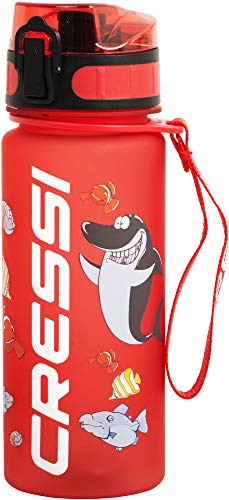Cressi Water Bottle H20 Frosted, Borraccia Sportiva Unisex, Rosso, 400 ml