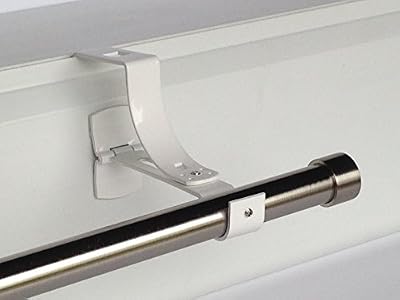 Geko 1 support sans perçage GEKO pour tringle à rideaux diamètre 20 mm - Spécial caisson de volet roulant à rainure - Colori : Blanc