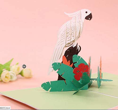 Fete Des Meres Anniversaire De Mariage Demenagement Saint Valentin Fete Des Peres Depart C Worldwide Ltd Fait A La Main 3d Pop Up Card Perroquet Oiseau Joyeux Anniversaire Cartes Et Cartes De Vœux